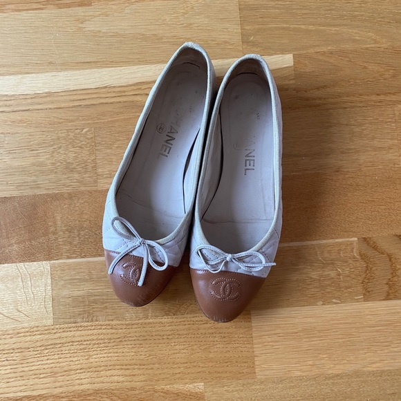 Chanel two tone ballet flats shoes - Picture 5 of 6